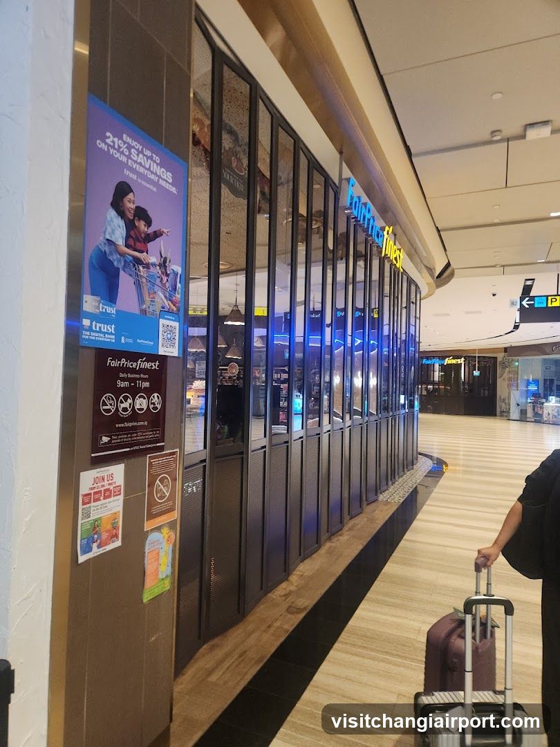 Airport Terminal Interior with Storefront and Posters