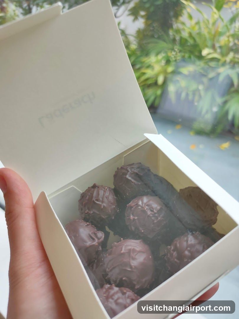 Chocolate Truffles in White Box