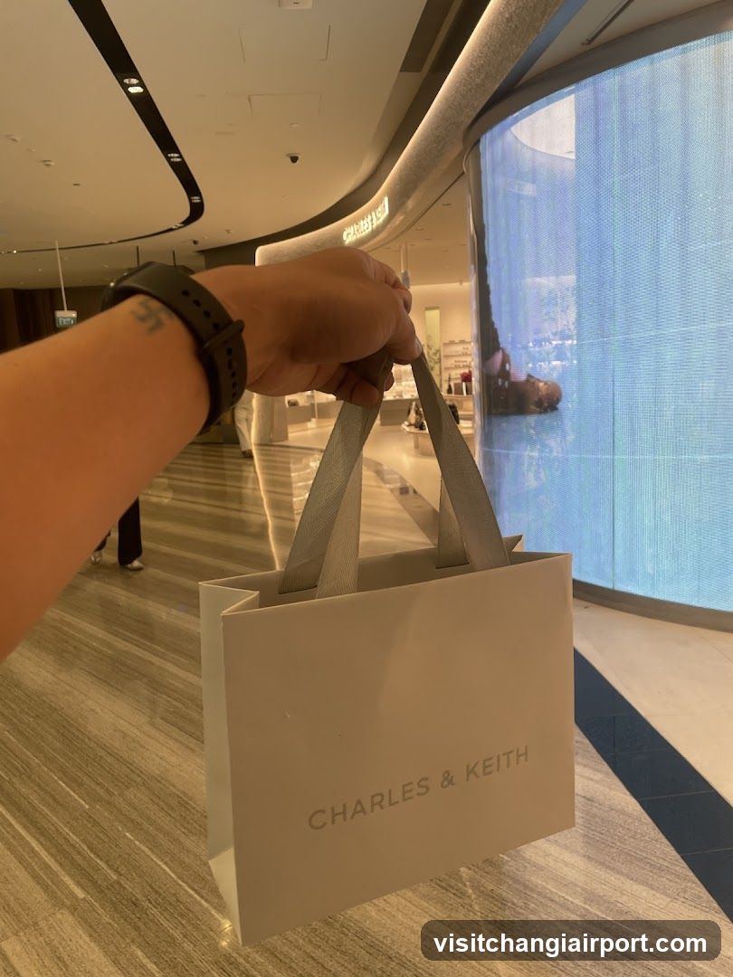 Shopping Bag in Mall Corridor