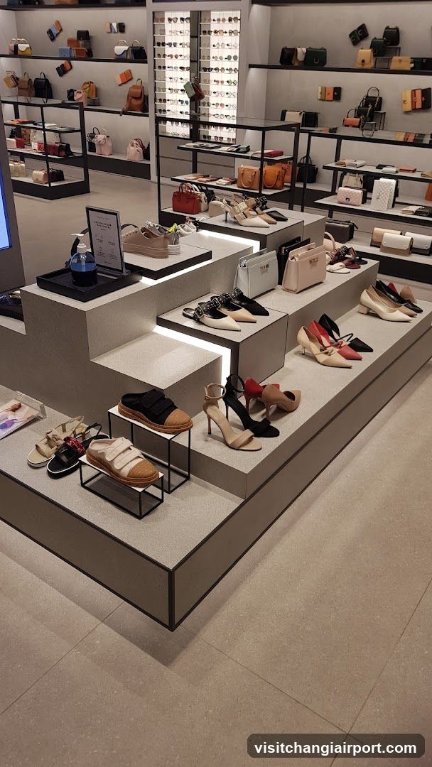 Luxury Footwear and Handbag Display