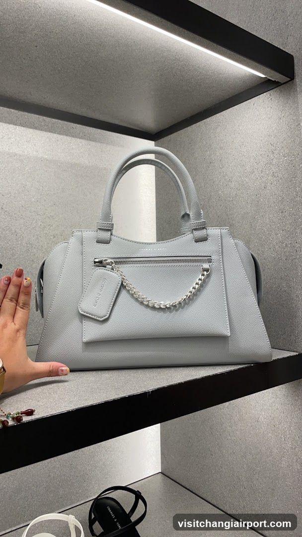 Light Blue Handbag Display