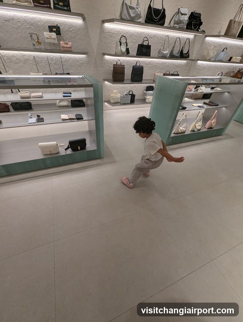 Child in a boutique store