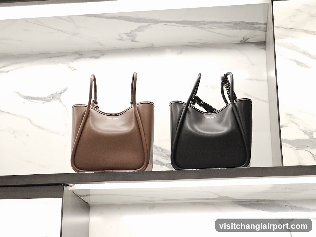 Handbags on Display Shelf