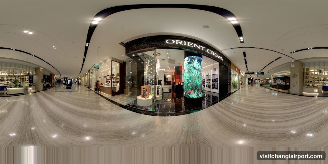 Shopping Mall Interior with Orient Crown Storefront