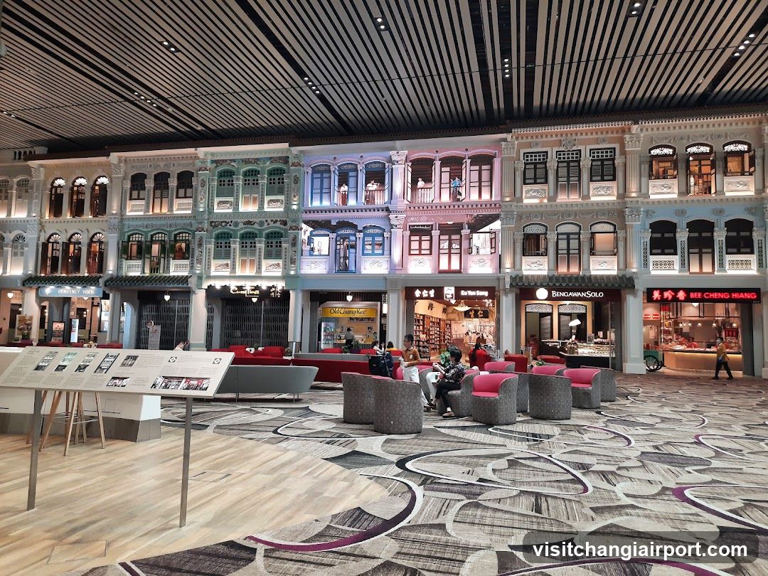 Shopping Mall Interior with Decorative Facade