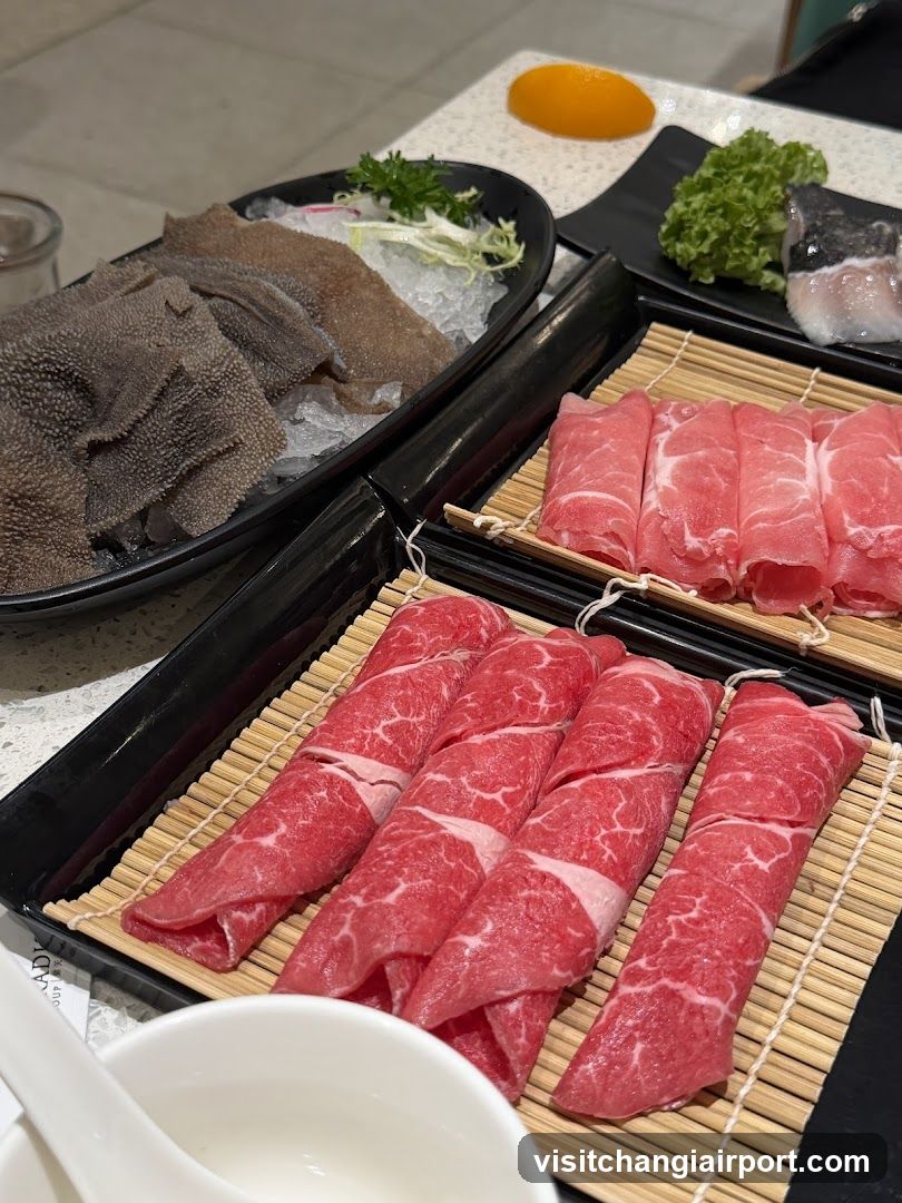 Hot Pot Ingredients Display