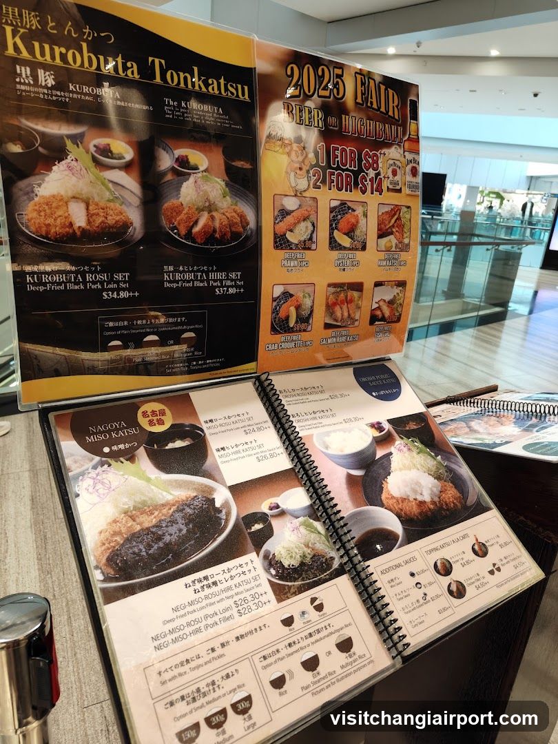 Kurobuta Tonkatsu Menu Display