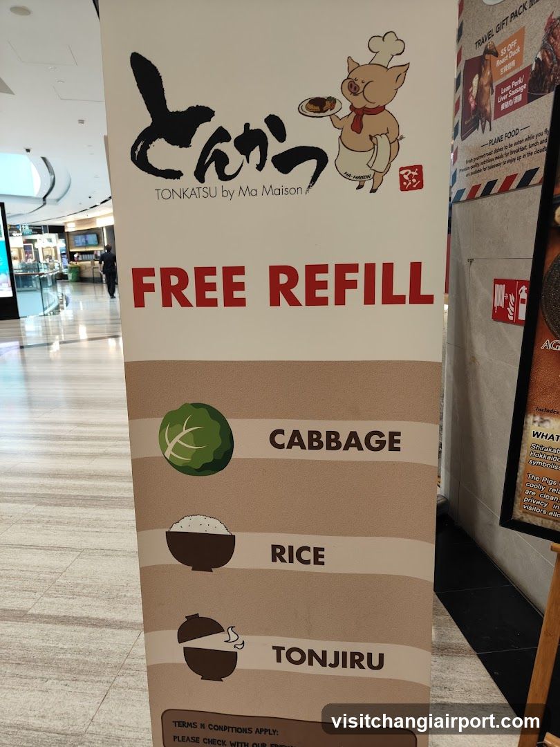 Tonkatsu Free Refill Sign