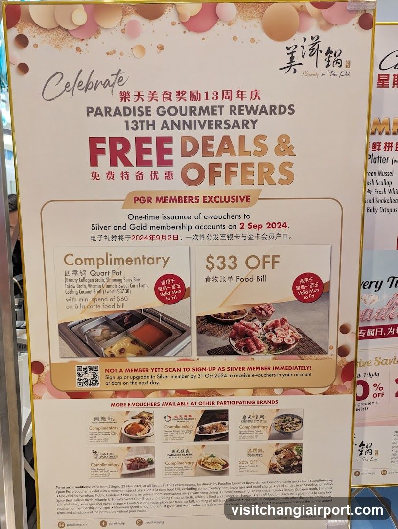 Paradise Gourmet Rewards 13th Anniversary Flyer