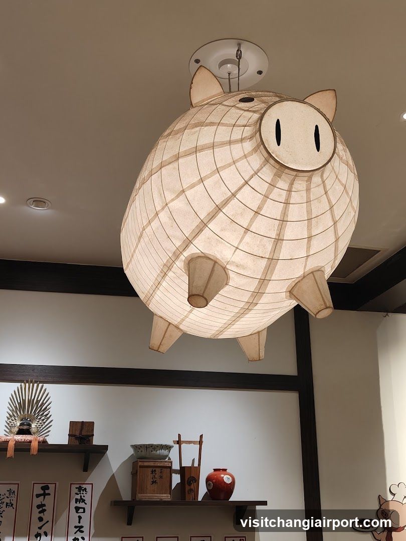 Pig-shaped lantern lamp