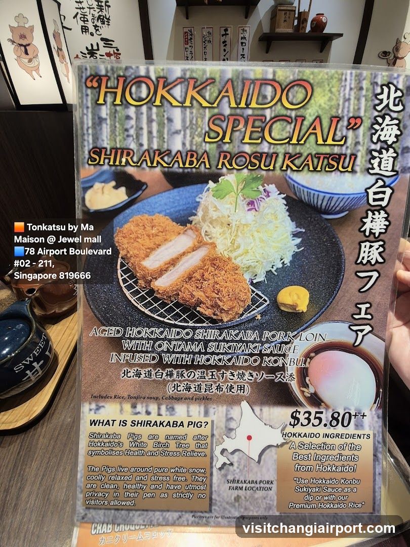 Hokkaido Special Shirakaba Rosu Katsu Menu Card