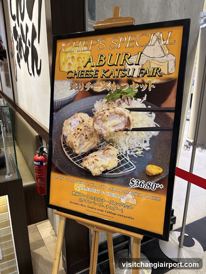 Chef's Special Aburi Cheese Katsu Fair Signage