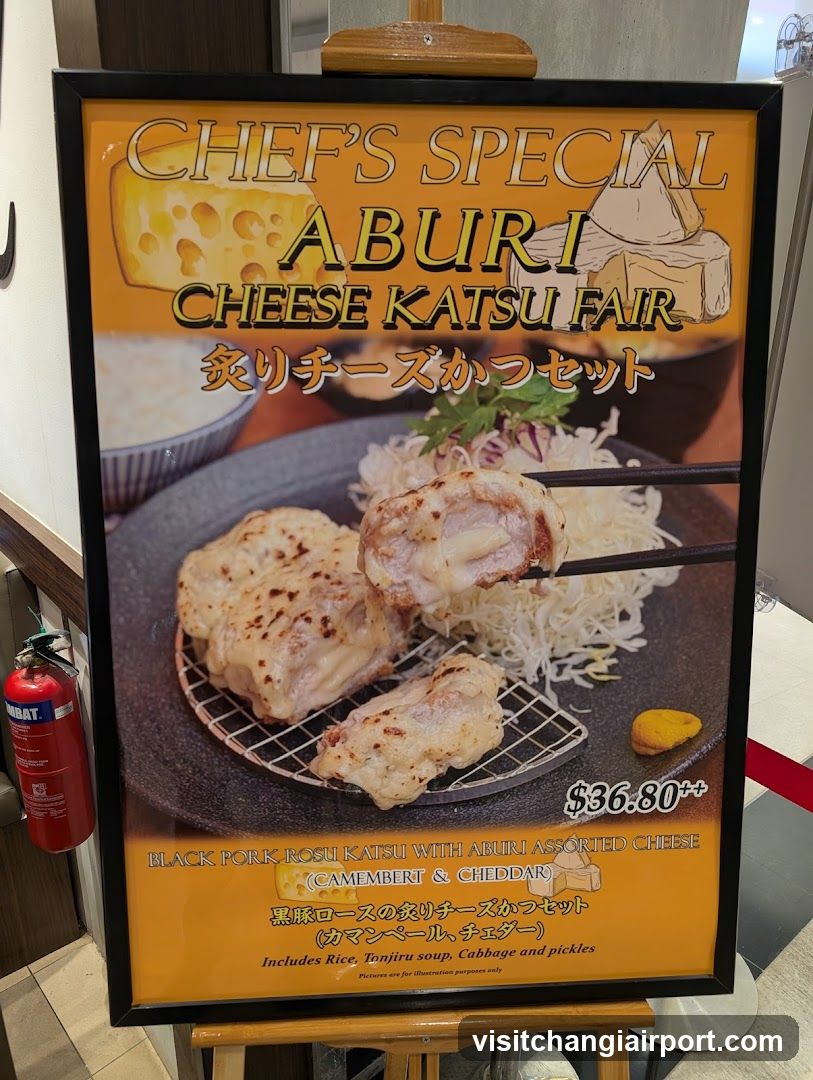 Chef's Special Aburi Cheese Katsu Fair Signage