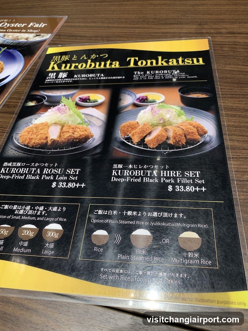 Kurobuta Tonkatsu Menu Display