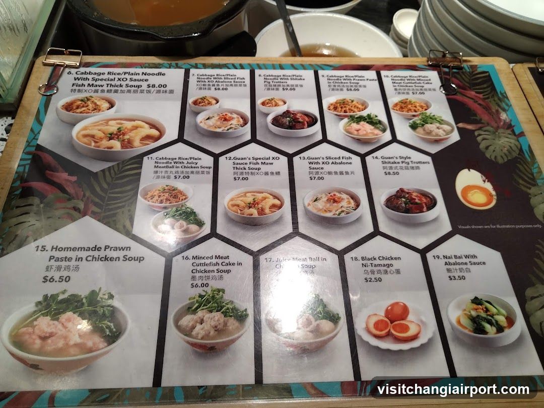 Cabbage Rice/Plain Noodle Menu