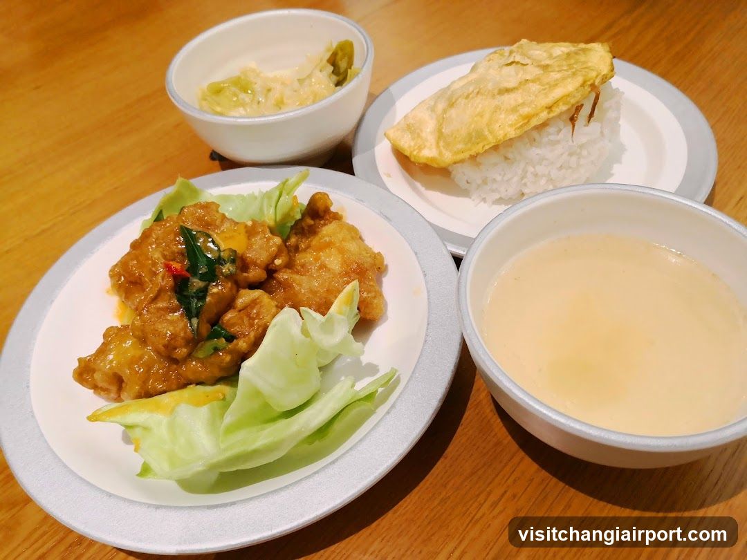 Thai-style meal spread