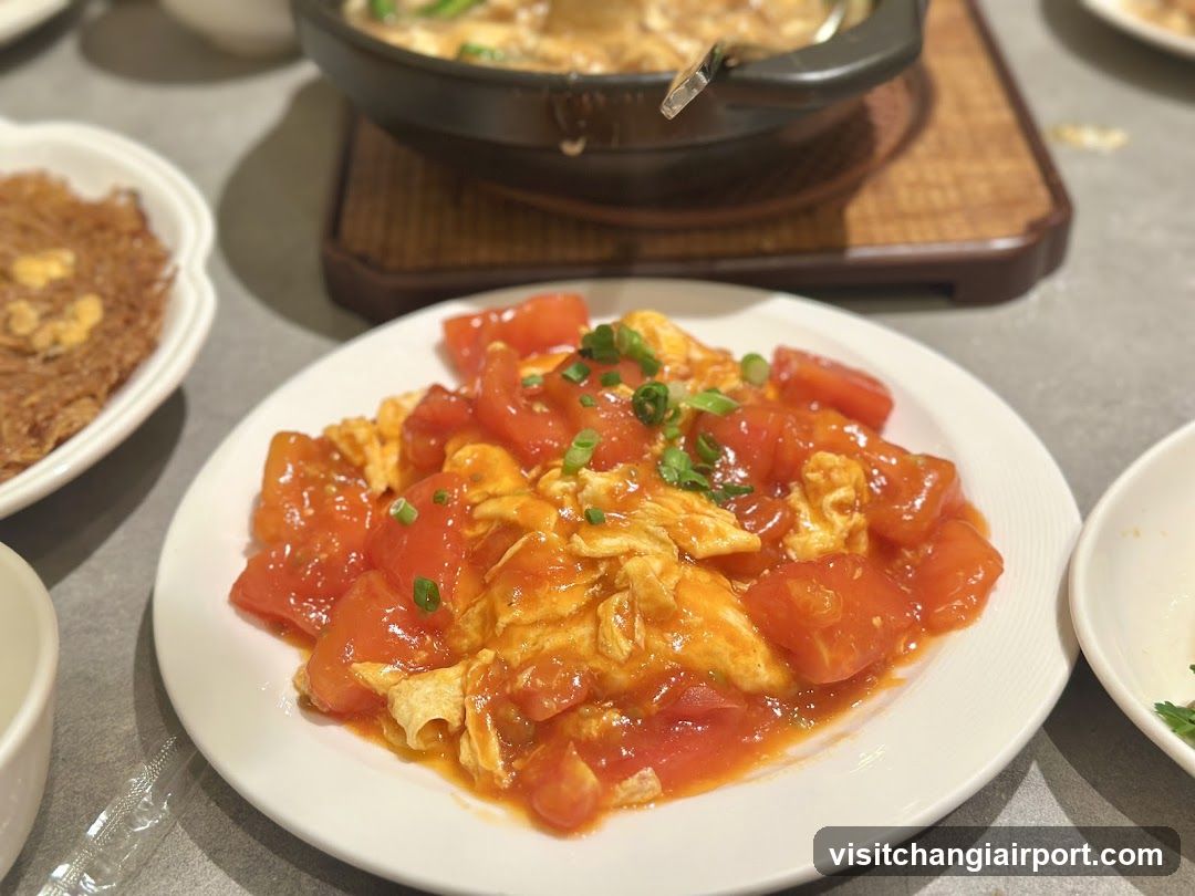 Tomato and Egg Stir-fry with Garnish