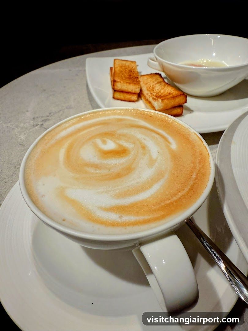Latte with Toast and Soup