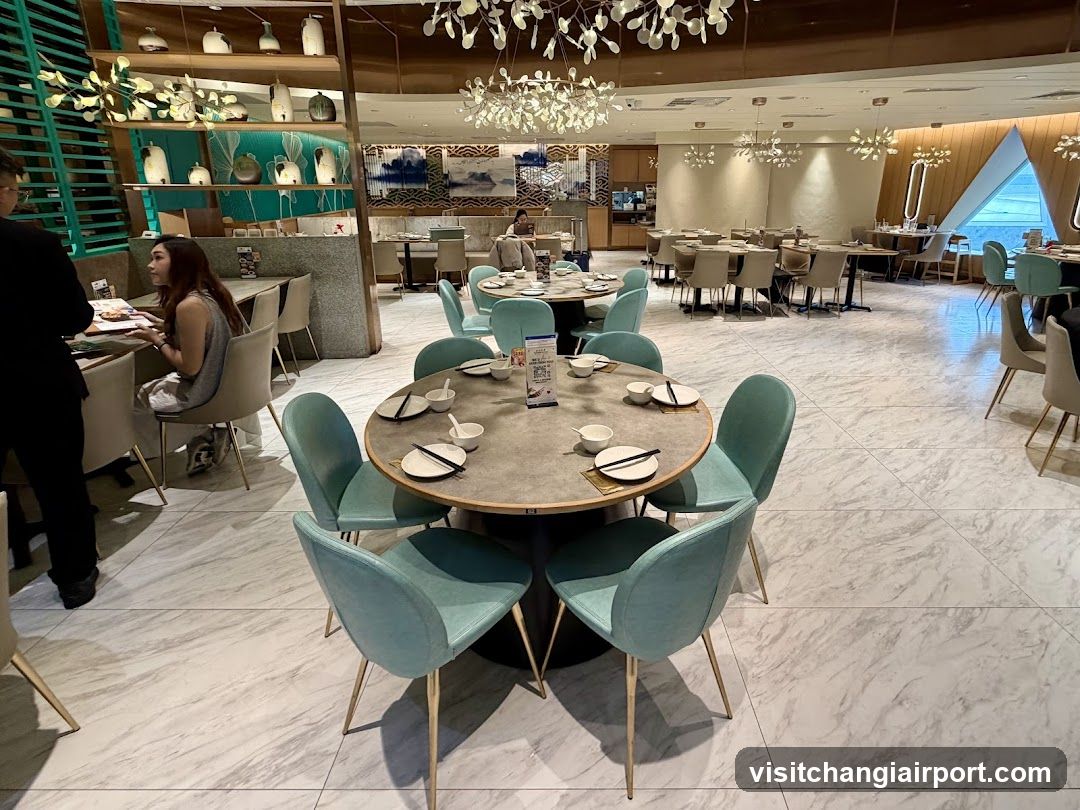 Restaurant Interior with Dining Tables and Chairs