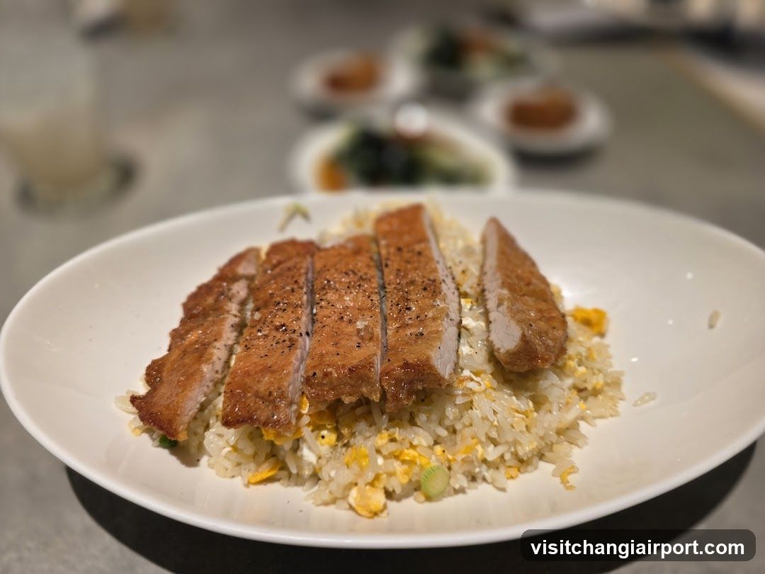 Pork Fried Rice with Slices of Pork