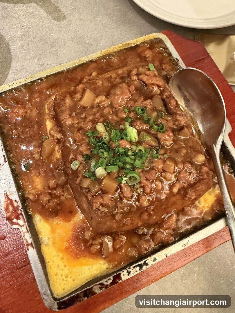 Meat Sauce Tofu with Scallions