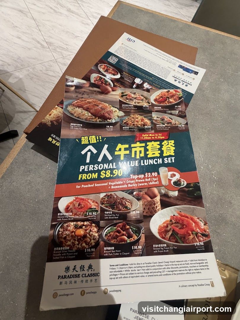 Lunch Set Menu Display