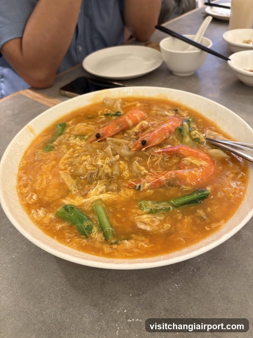 Shrimp Egg Drop Noodle Soup