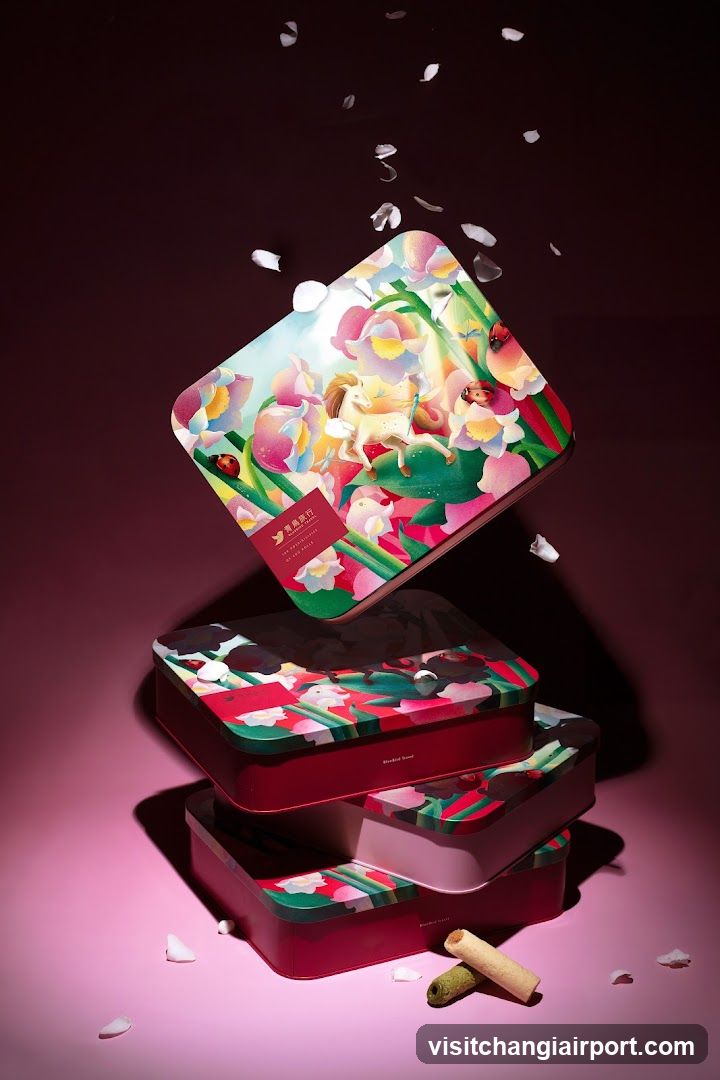 Product Display with Floral Boxes