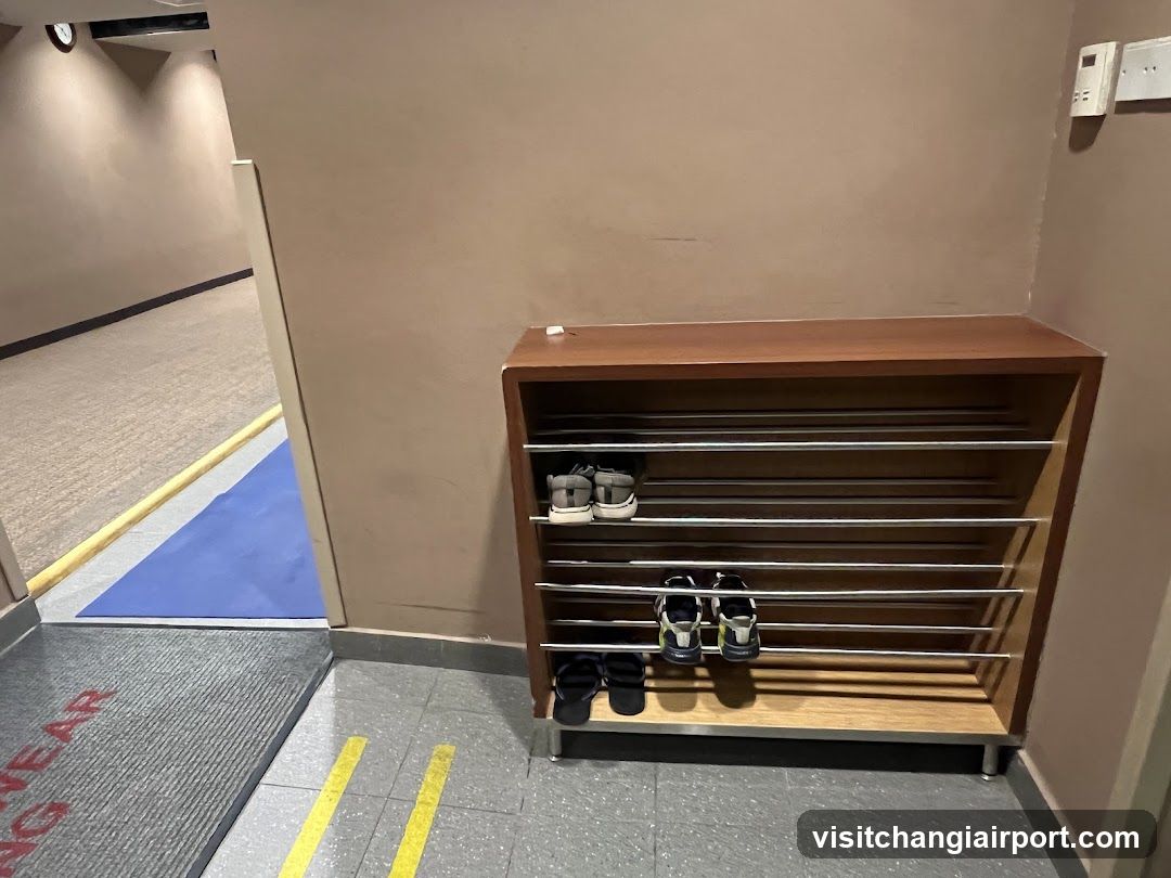 Shoe Rack in Corridor