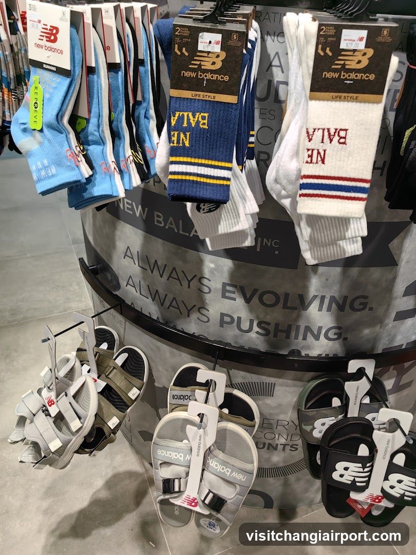 New Balance Sock and Sandal Display