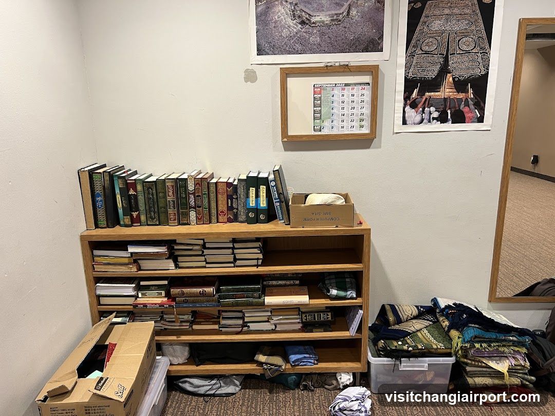 Bookshelf with Books and Boxes