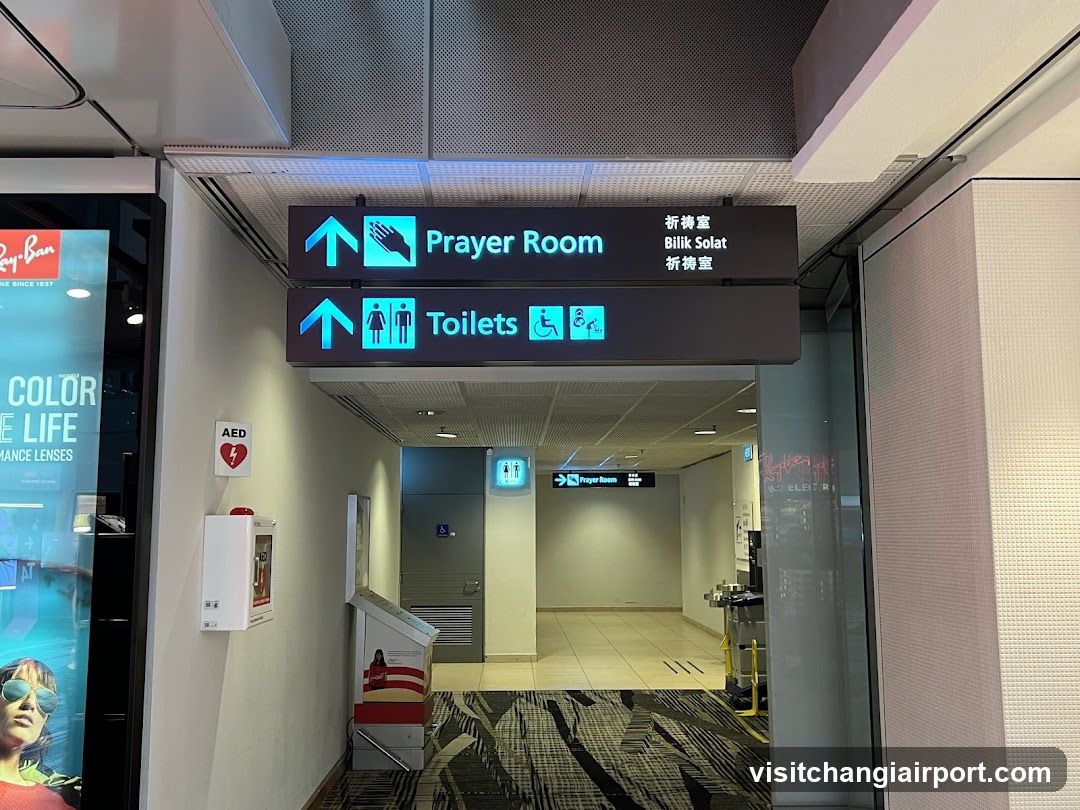 Airport Interior with Signage
