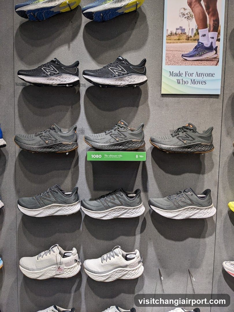 New Balance Shoe Display Wall