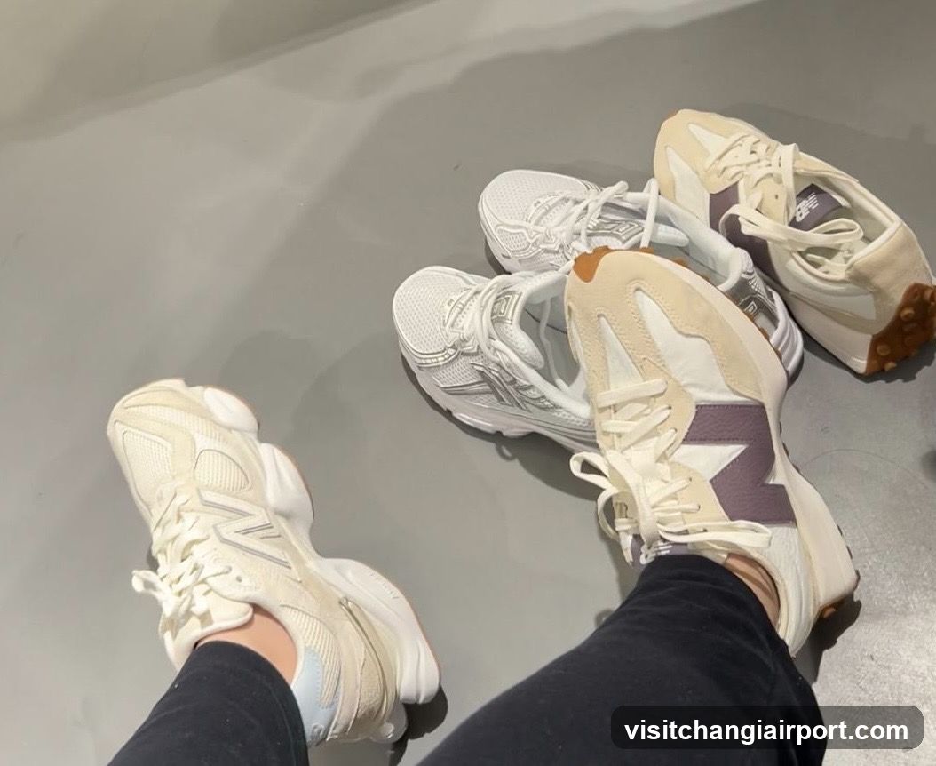 New Balance Sneakers Display