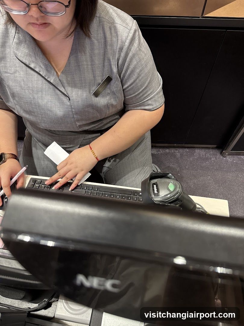 Staff at Checkout Counter