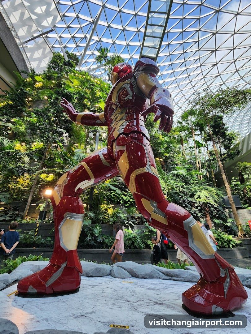 Iron Man Statue in Indoor Garden