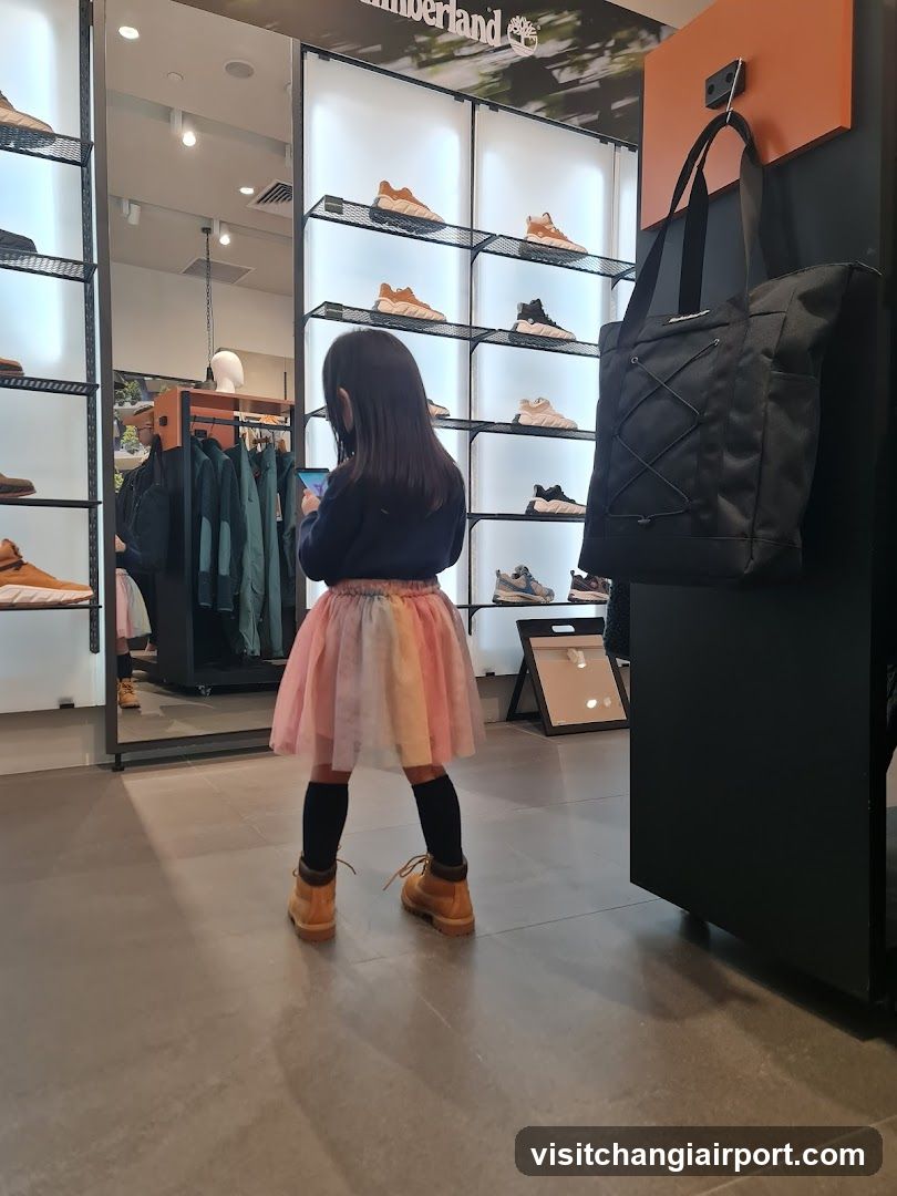 Child in Store Interior