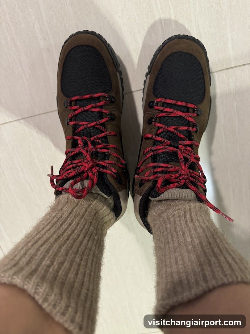 Footwear with Red Laces