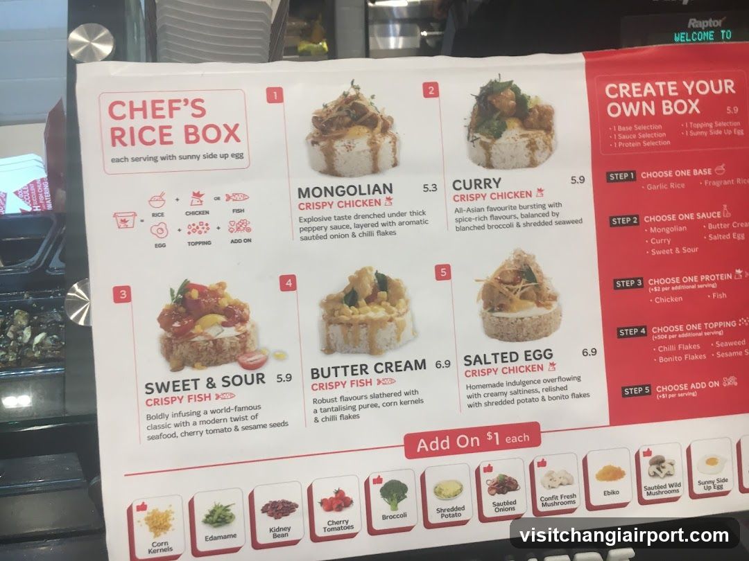 Chef's Rice Box Menu