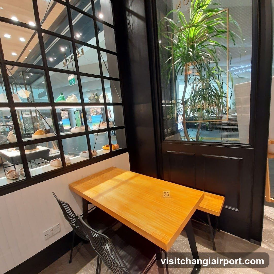 Interior Cafe Corner with Window Display