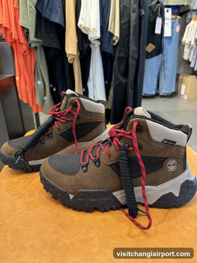 Timberland Hiking Boots Display