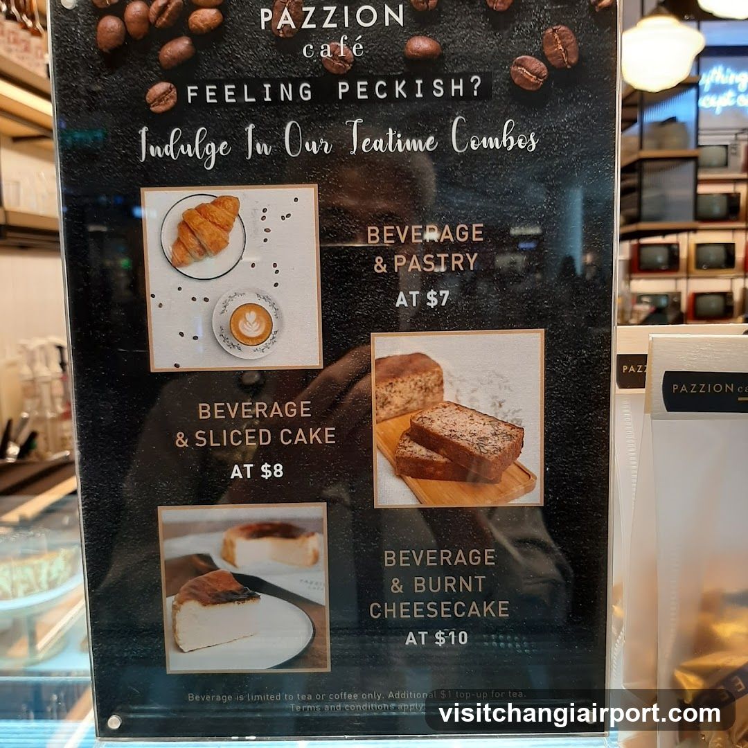 Pazzion Cafe Teatime Combos Menu