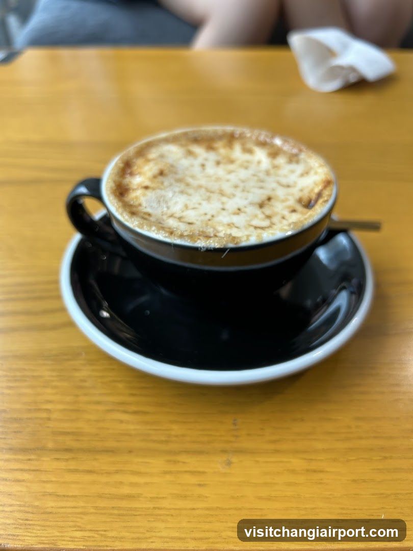 Cappuccino in Black Cup