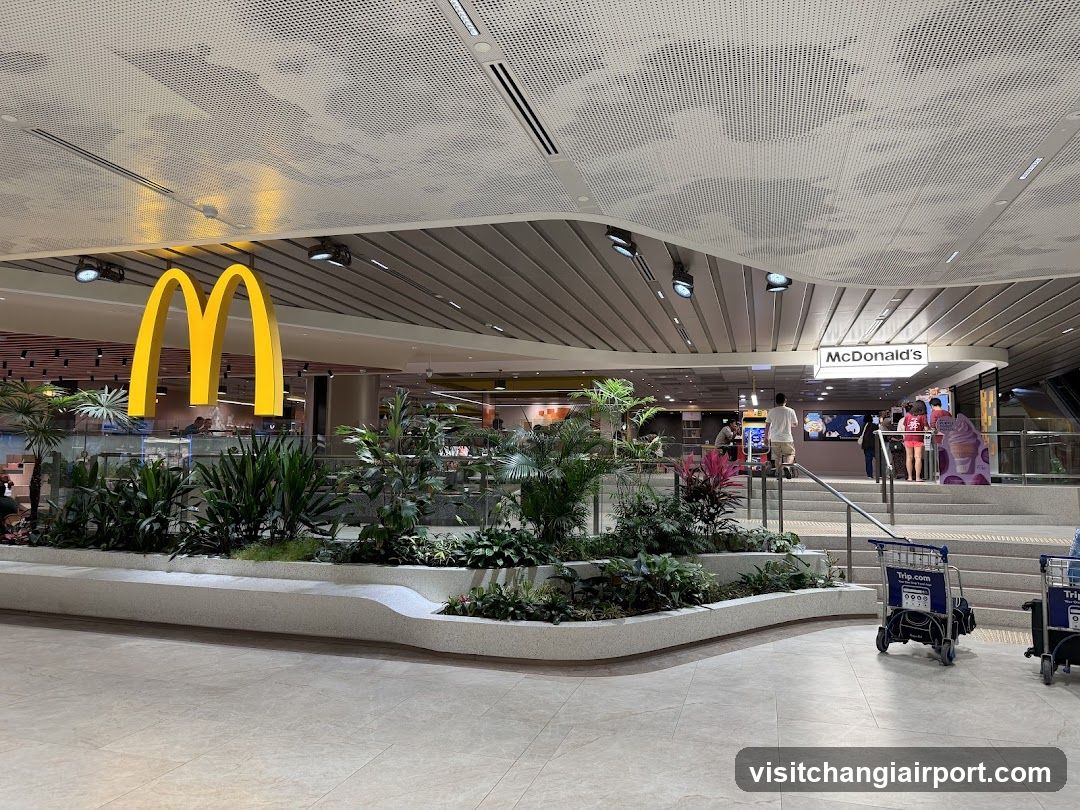 McDonald's Interior View with Greenery