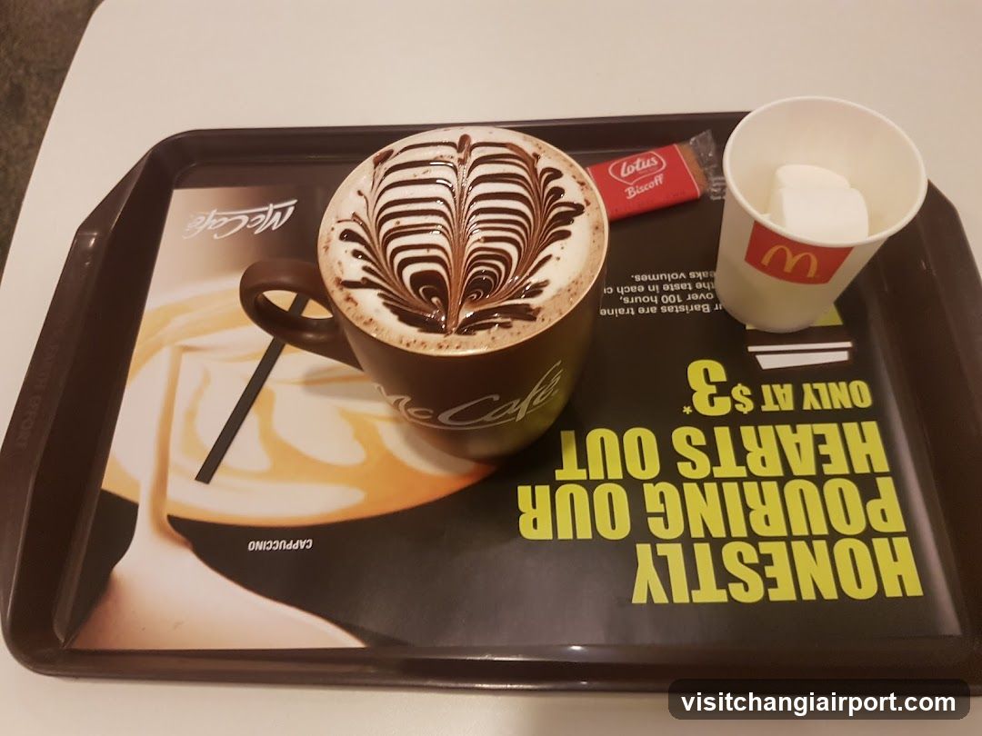 McCafe Latte with Heart Art