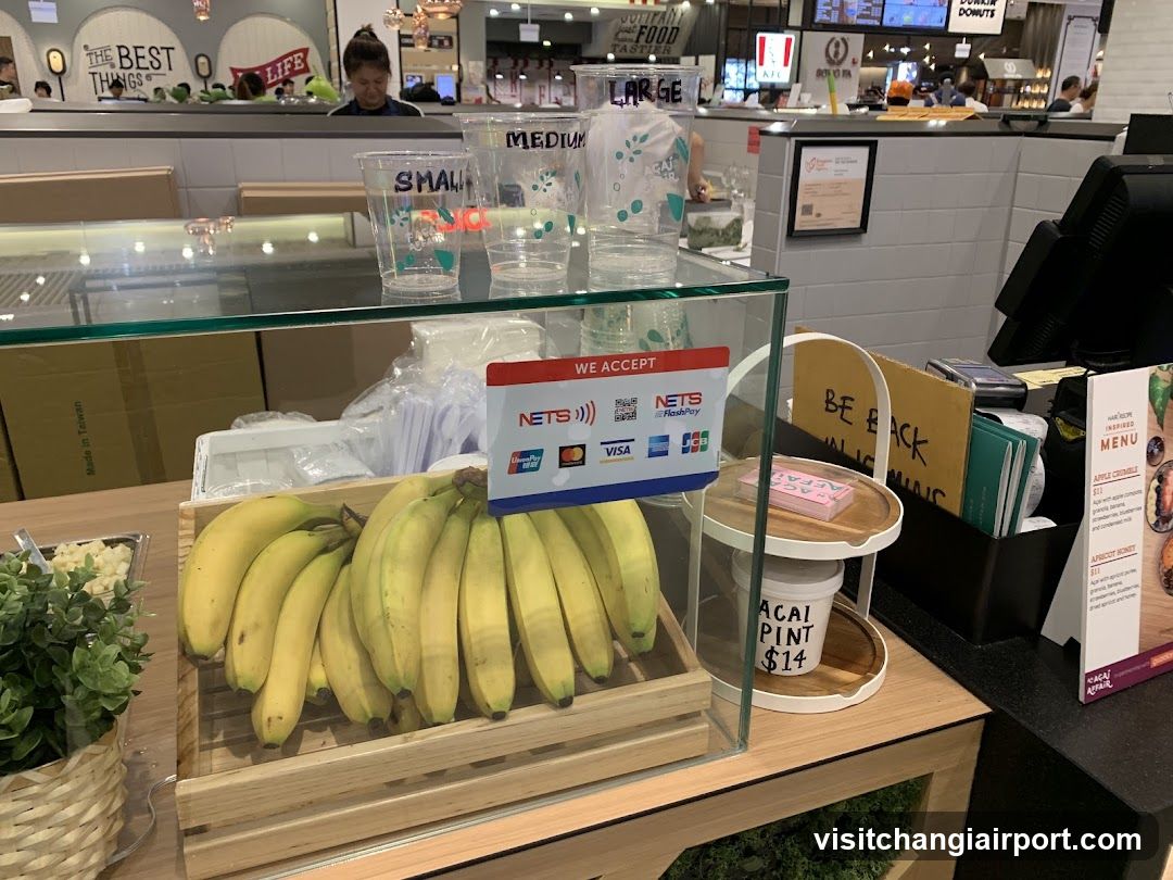 Banana Display at Smoothie Shop