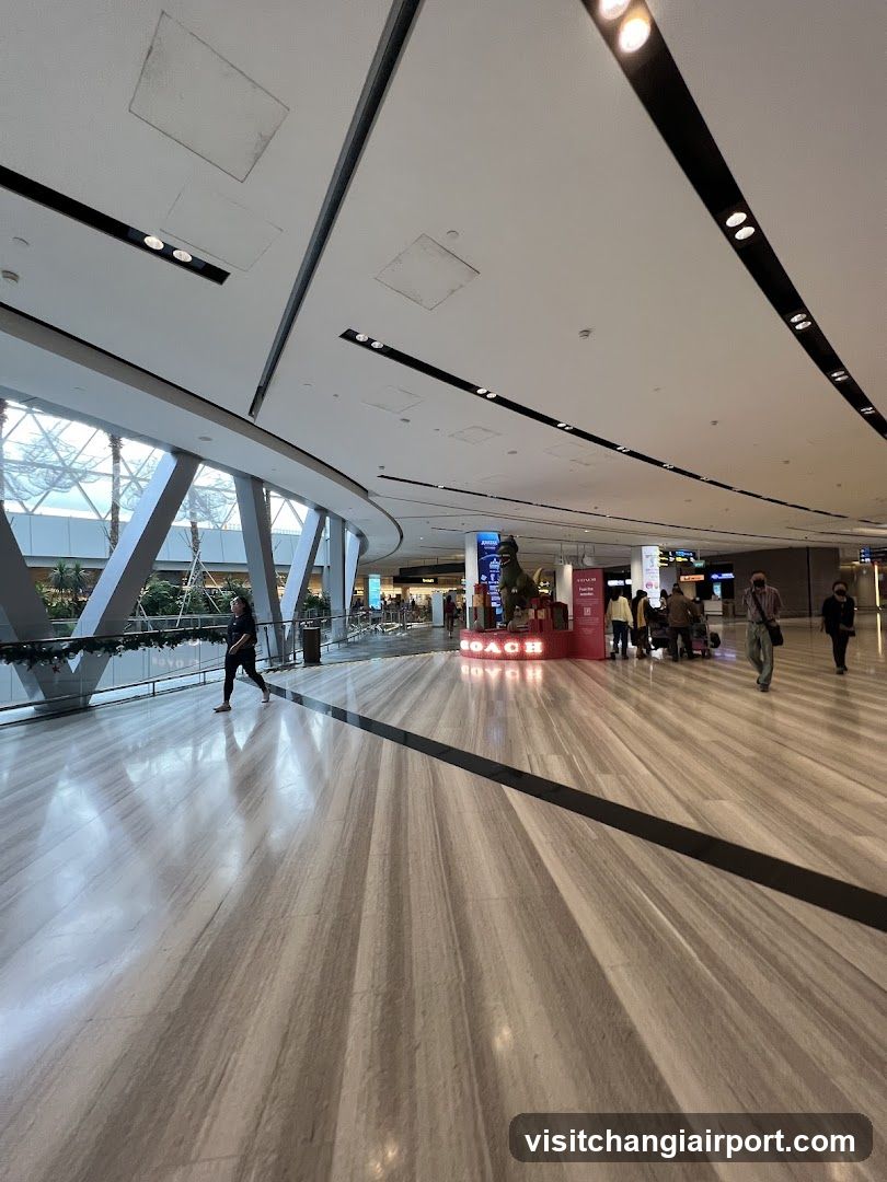 Airport Interior with Red Display