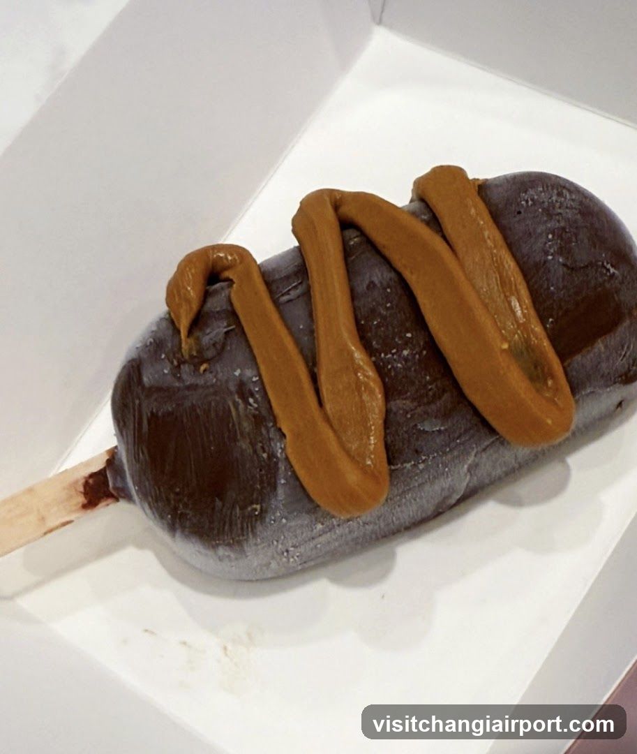 Chocolate Ice Cream Bar with Peanut Butter Drizzle