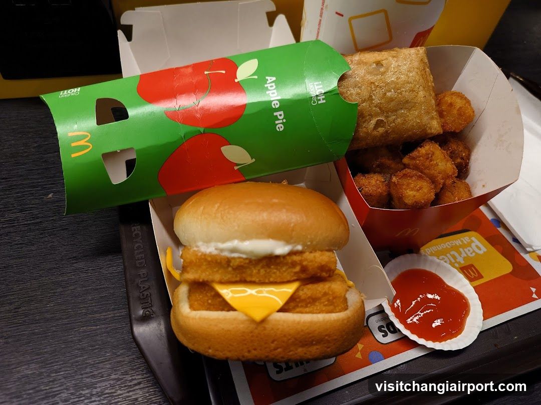 McDonald's Meal with Apple Pie and Nuggets