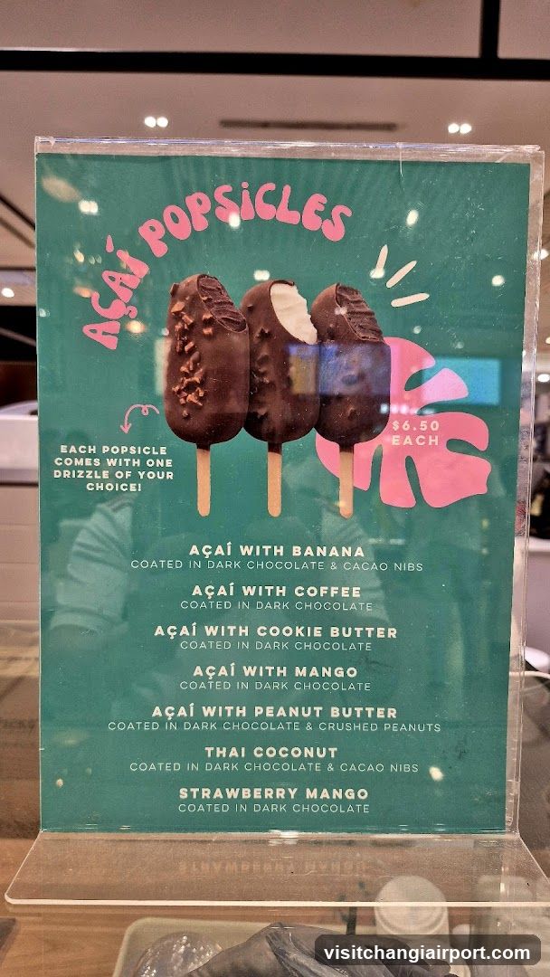 Açaí Popsicles Menu Board